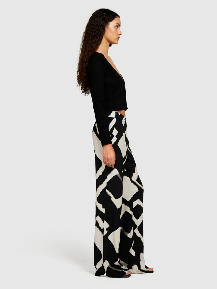 Seamless cropped cardigan - women's cardigans - Black | Sisley image number 2